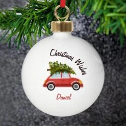 Personalised "Driving Home For Christmas" Bauble -PERSONALISE STORE p0305h46 4