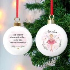 Personalised Sugar Plum Fairy Bauble -PERSONALISE STORE p0305h66 2