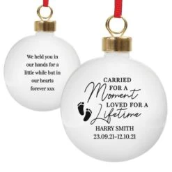 Personalised Carried For A Moment Bauble -PERSONALISE STORE p0305i26 2