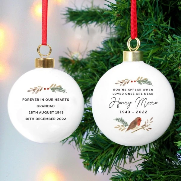 Personalised Robin Bauble 1 Personalised Robin Bauble