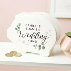 Personalised Wedding Piggy Bank -PERSONALISE STORE p0305j05 3