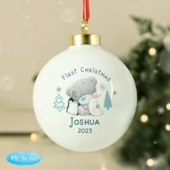 Personalised Winter Explorer First Christmas Tiny Tatty Teddy Bauble -PERSONALISE STORE p0305j22 2