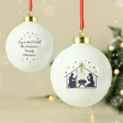 Personalised Nativity Bauble -PERSONALISE STORE p0305j29 2