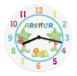 Personalised Blue Animal Alphabet Clock 9 Personalised Blue Animal Alphabet Clock -PERSONALISE STORE p0306h91 4