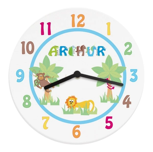 Personalised Blue Animal Alphabet Clock 5 Personalised Blue Animal Alphabet Clock - Image 5