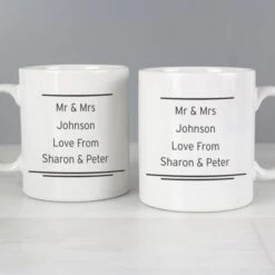 Personalised Classic Mr Right/Mrs Always Right Mug Set -PERSONALISE STORE p0306k55 2