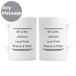 Personalised Classic Mr Right/Mrs Always Right Mug Set -PERSONALISE STORE p0306k55 6