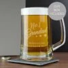 Personalised No.1 Grandad Glass Pint Stern Tankard