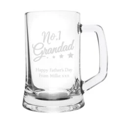Personalised No.1 Grandad Glass Pint Stern Tankard -PERSONALISE STORE p0307g75 3