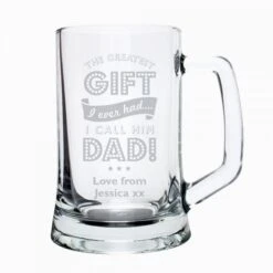 Personalised Greatest Dad Glass Pint Stern Tankard -PERSONALISE STORE p0307g82 5