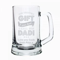 Personalised Greatest Dad Glass Pint Stern Tankard -PERSONALISE STORE p0307g82 6