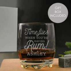 Personalised Time Flies When You're Having Rum Tumbler