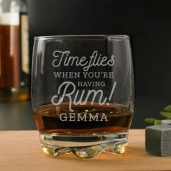 Personalised Time Flies When You're Having Rum Tumbler -PERSONALISE STORE p0307h59 4