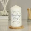 Personalised Wedding Day Pillar Candle