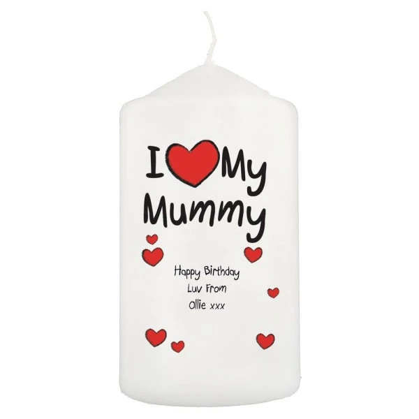 Personalised I Heart My Pillar Candle 2 Personalised I Heart My Pillar Candle - Image 2