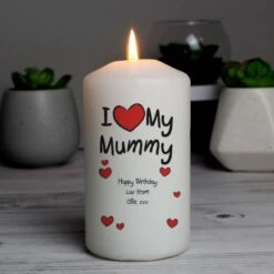 Personalised I Heart My Pillar Candle 5 Personalised I Heart My Pillar Candle -PERSONALISE STORE p040965 2