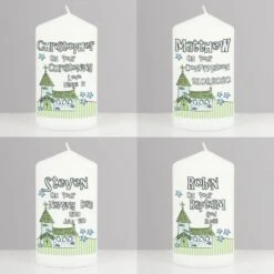 Personalised Blue Church Pillar Candle 5 Personalised Blue Church Pillar Candle -PERSONALISE STORE p0409a49 2