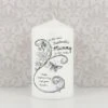 Personalised Flower Pattern Pillar Candle