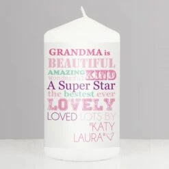 Personalised She Is... Pillar Candle
