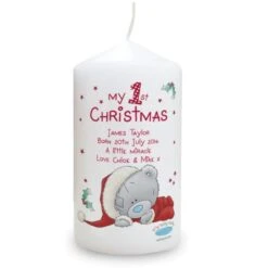 Personalised Me To You My 1st Christmas Pillar Candle -PERSONALISE STORE p0409c70 2