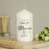 Personalised To The Moon And Back... Pillar Candle