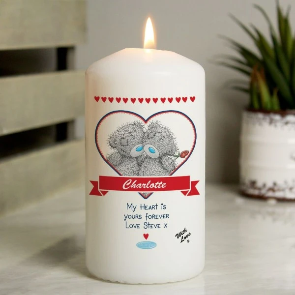Personalised Me To You Couple Pillar Candle 1 Personalised Me To You Couple Pillar Candle