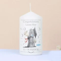Personalised Me To You Graduation Pillar Candle