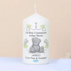 Personalised Me To You Religious Cross Pillar Candle