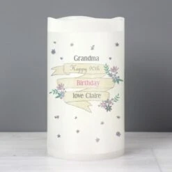 Personalised Garden Bloom LED Candle -PERSONALISE STORE p0409c82 3