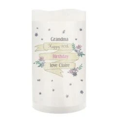 Personalised Garden Bloom LED Candle -PERSONALISE STORE p0409c82 5