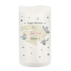 Personalised Garden Bloom LED Candle -PERSONALISE STORE p0409c82 7