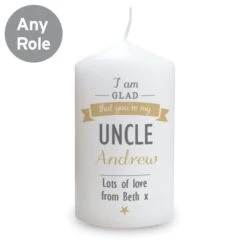 Personalised I Am Glad... Pillar Candle -PERSONALISE STORE p0409d25 3