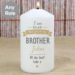 Personalised I Am Glad... Pillar Candle -PERSONALISE STORE p0409d25 4