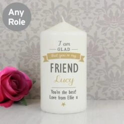 Personalised I Am Glad... Pillar Candle -PERSONALISE STORE p0409d25 5