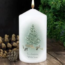 Personalised A Winter's Night Pillar Candle -PERSONALISE STORE p0409d27 2