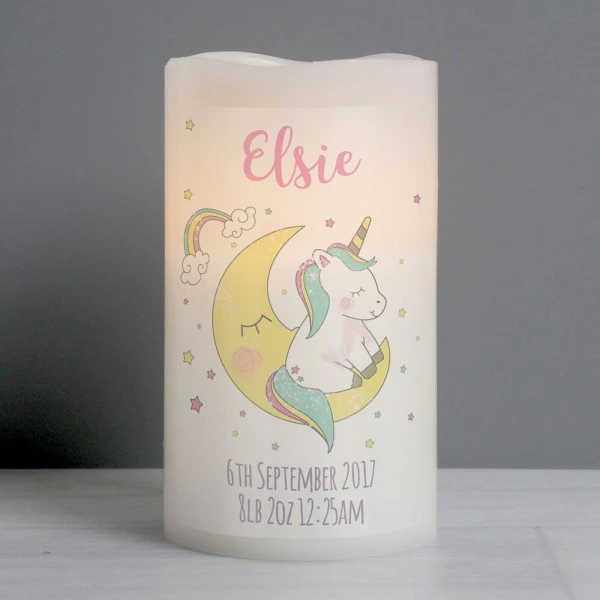Personalised Baby Unicorn Nightlight LED Candle 3 Personalised Baby Unicorn Nightlight LED Candle - Image 3