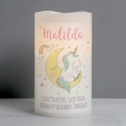 Personalised Baby Unicorn Nightlight LED Candle 10 Personalised Baby Unicorn Nightlight LED Candle -PERSONALISE STORE p0409d47 4