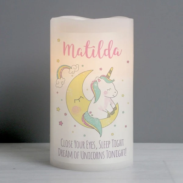 Personalised Baby Unicorn Nightlight LED Candle 5 Personalised Baby Unicorn Nightlight LED Candle - Image 5