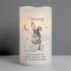 Personalised Baby Bunny LED Candle -PERSONALISE STORE p0409d64 4