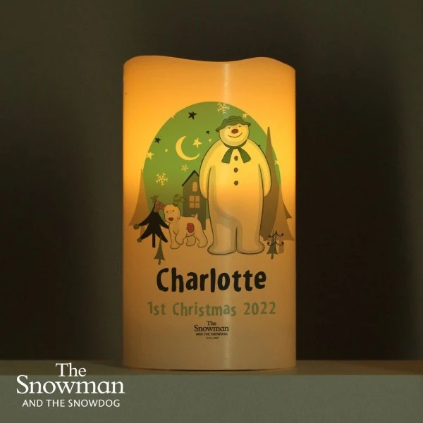 Personalised The Snowman And The Snowdog LED Candle 4 Personalised The Snowman And The Snowdog LED Candle - Image 4