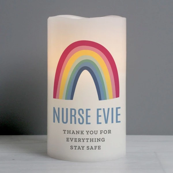 Personalised Rainbow LED Candle 3 Personalised Rainbow LED Candle - Image 3