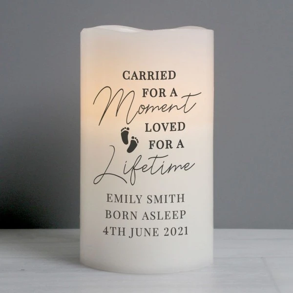 Personalised Carried For A Moment Led Candle 1 Personalised Carried For A Moment Led Candle