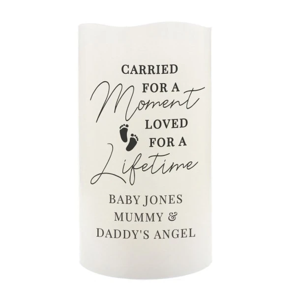 Personalised Carried For A Moment Led Candle 2 Personalised Carried For A Moment Led Candle - Image 2