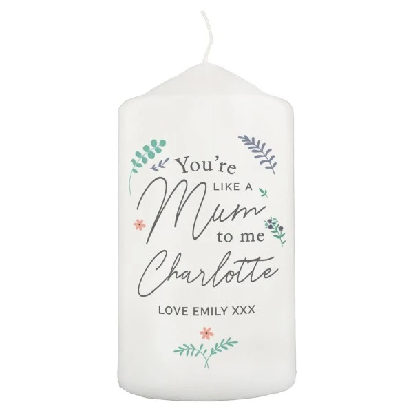 Personalised You're Like A Mum To Me Pillar Candle 2 Personalised You're Like A Mum To Me Pillar Candle - Image 2