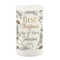 Personalised First Christmas LED Candle -PERSONALISE STORE p0409e08 4