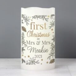 Personalised First Christmas LED Candle -PERSONALISE STORE p0409e08 5