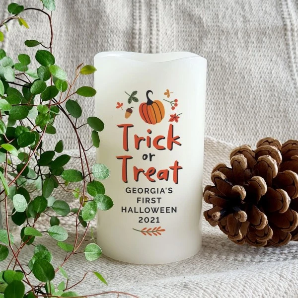 Personalised Trick Or Treat LED Candle 2 Personalised Trick Or Treat LED Candle - Image 2