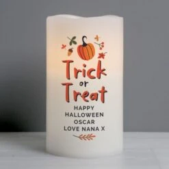 Personalised Trick Or Treat LED Candle 11 Personalised Trick Or Treat LED Candle -PERSONALISE STORE p0409e11 5