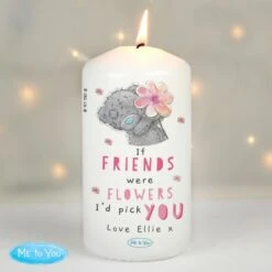 Personalised Me To You If... Were Flowers Pillar Candle -PERSONALISE STORE p0409e14 2