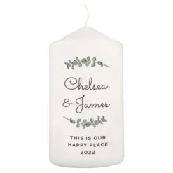 Personalised Botanical Pillar Candle -PERSONALISE STORE p0409e16 2